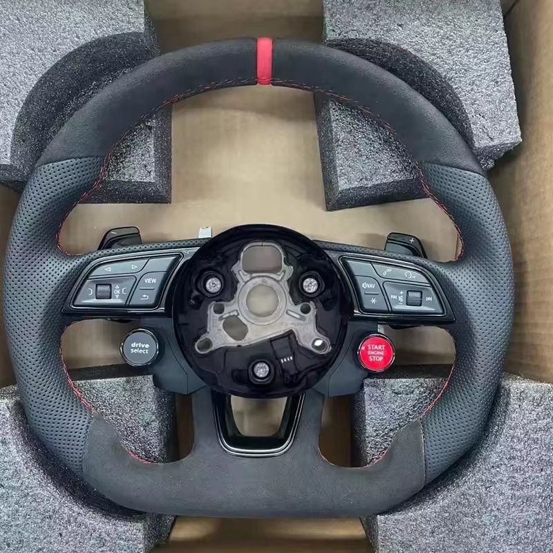 Car Accessories For Steering Wheel - พวงมาลัยรถยนต์หนังกลับ สำหรับ Audi TT RS R8