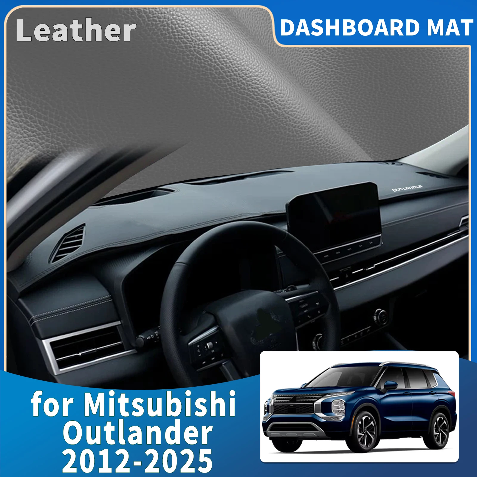 Car Accessories Logo - แผ่นรองคอนโซลหน้ารถยนต์ Mitsubishi Outlander 2022-2025 PHEV พร้อมโลโก้