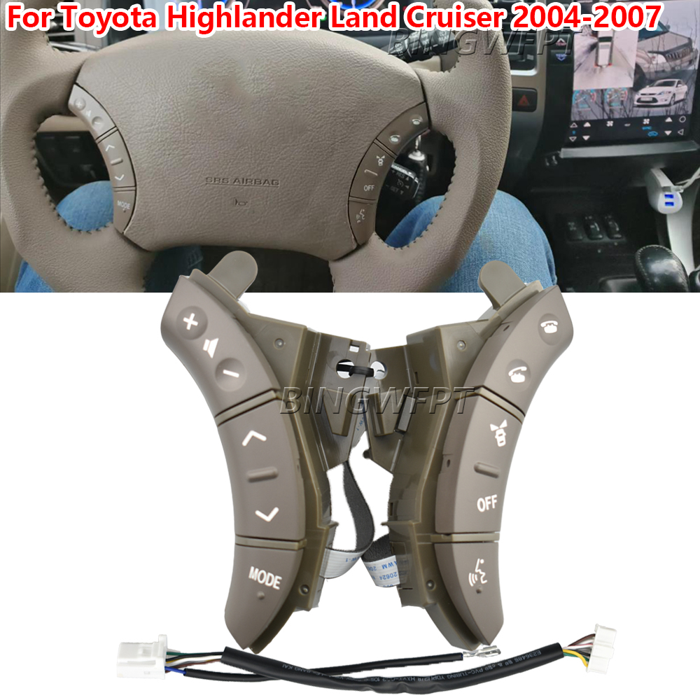 Car Accessories For Steering Wheel - ใหม่ปุ่มควบคุมพวงมาลัยสวิทช์ 75B037 สำหรับโตโยต้า แลนด์ ครุยเซอร์ พราโด