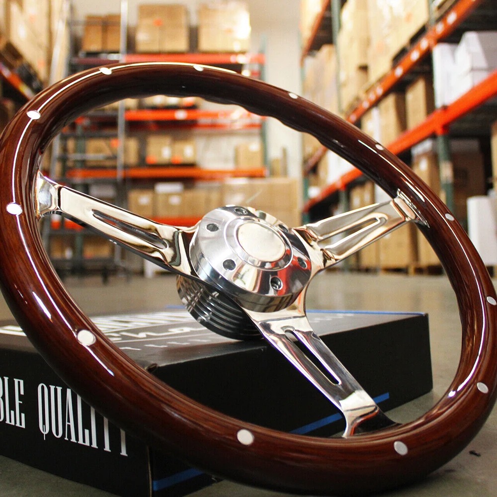 Car Accessories For Steering Wheel - พวงมาลัยรถยนต์ไม้คลาสสิกตกแต่งส่วนบุคคล อุปกรณ์ตกแต่งรถยนต์สำหรับรถแข่ง