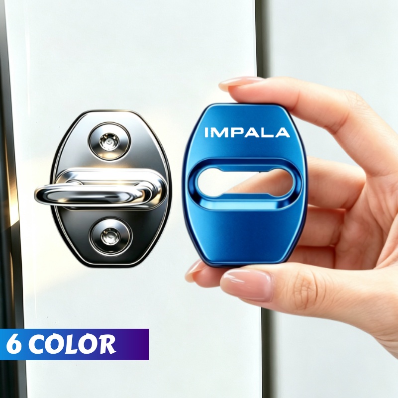 Car Accessories Logo - ฝาครอบล็อคประตูสแตนเลส 4 ชิ้น สำหรับ Chevrolet IMPALA