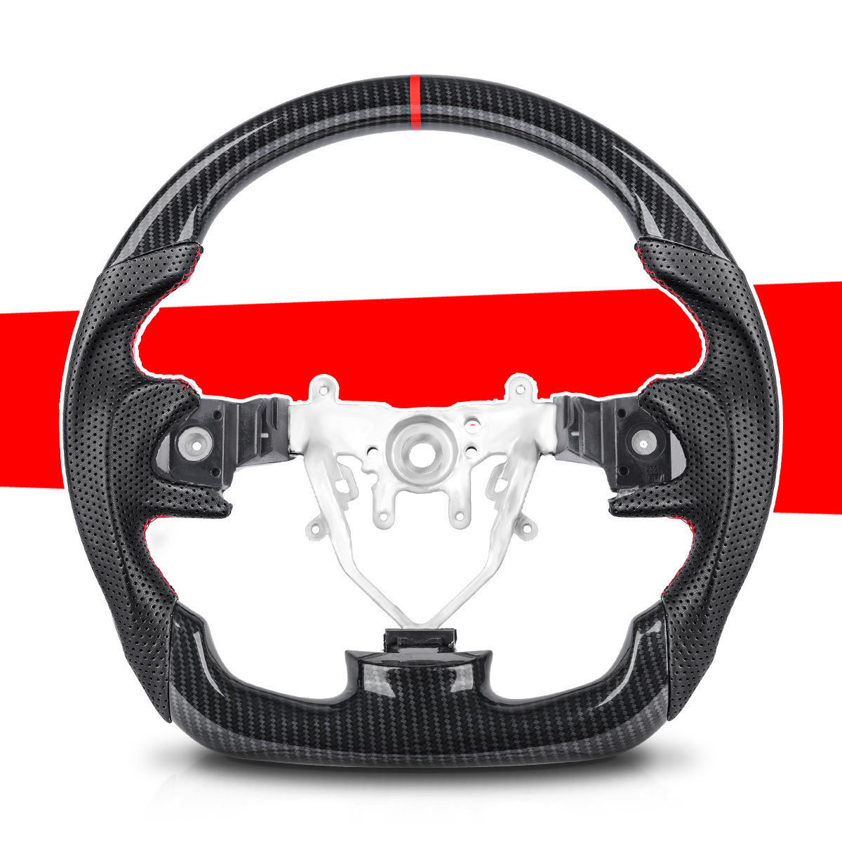 ล้อมีคาร์บอนไฟเบอร์พิมพ์ลายไฮด - Car Accessories For Steering Wheel บทวิจารณ์และราคา