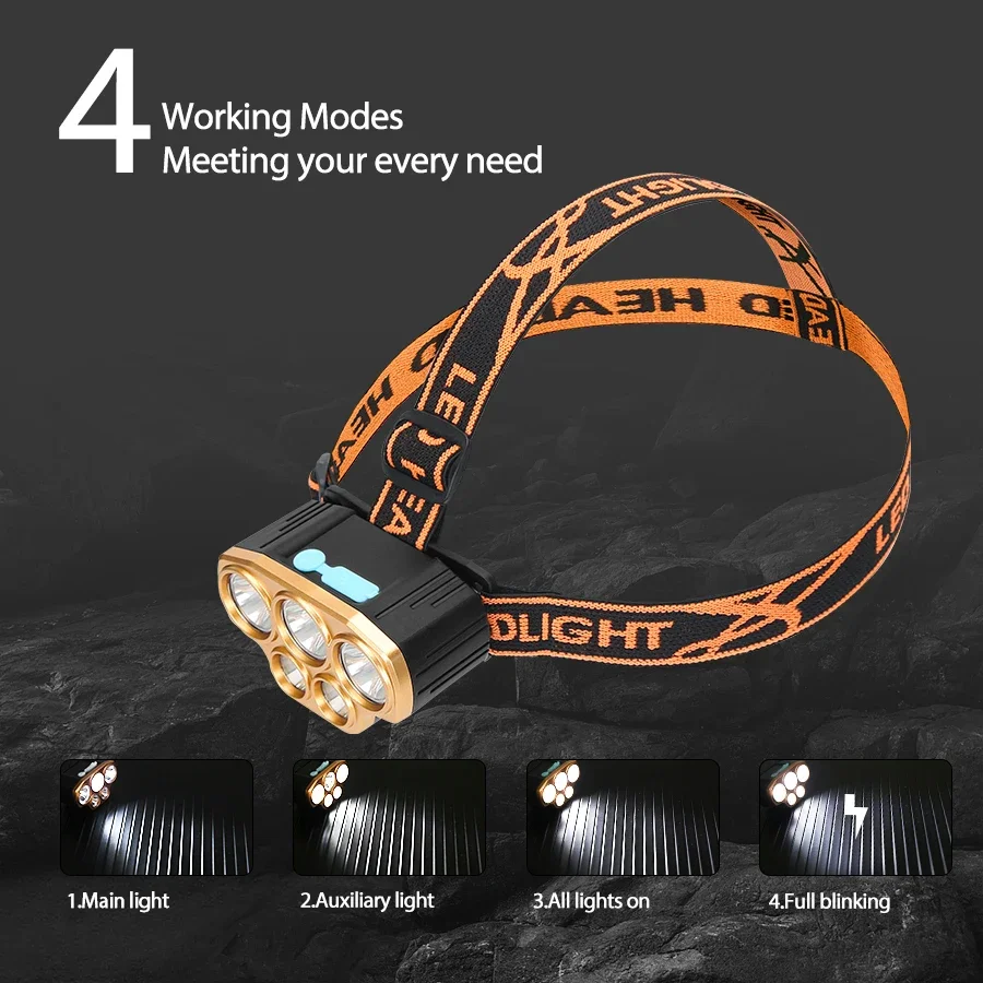 ไฟฉายคาดศีรษะแบบชาร์จไฟได้ 5 L - Led Headlight Bulbs บทวิจารณ์และราคา