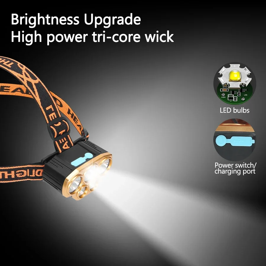 ไฟฉายคาดศีรษะแบบชาร์จไฟได้ 5 L - Led Headlight Bulbs บทวิจารณ์และราคา