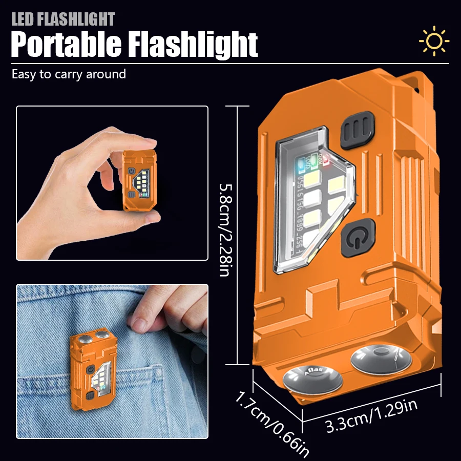 พวงกุญแจมินิ EDC ไฟฉายแบบชาร์จ - Led Headlight Bulbs บทวิจารณ์และราคา
