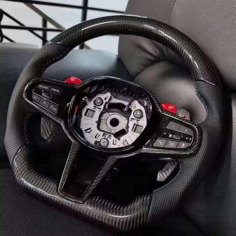 พวงมาลัยรถยนต์หนังคาร์บอนไฟเบอ - Car Accessories For Steering Wheel บทวิจารณ์และราคา