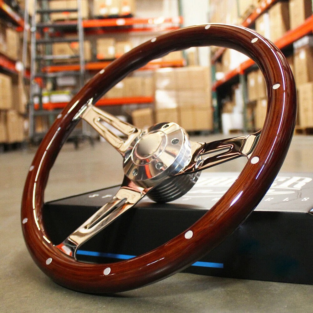 พวงมาลัยรถยนต์ไม้คลาสสิกตกแต่ง - Car Accessories For Steering Wheel บทวิจารณ์และราคา