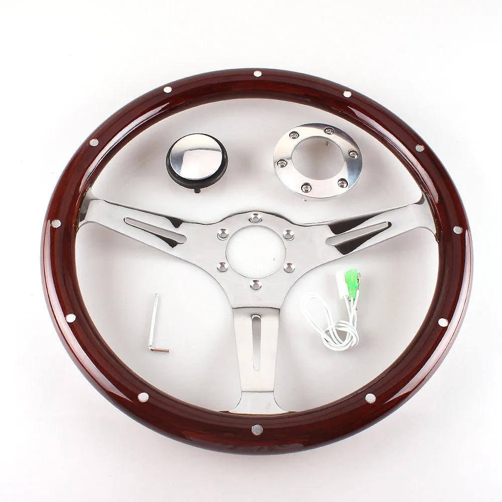 พวงมาลัยรถยนต์ไม้คลาสสิกตกแต่ง - Car Accessories For Steering Wheel บทวิจารณ์และราคา