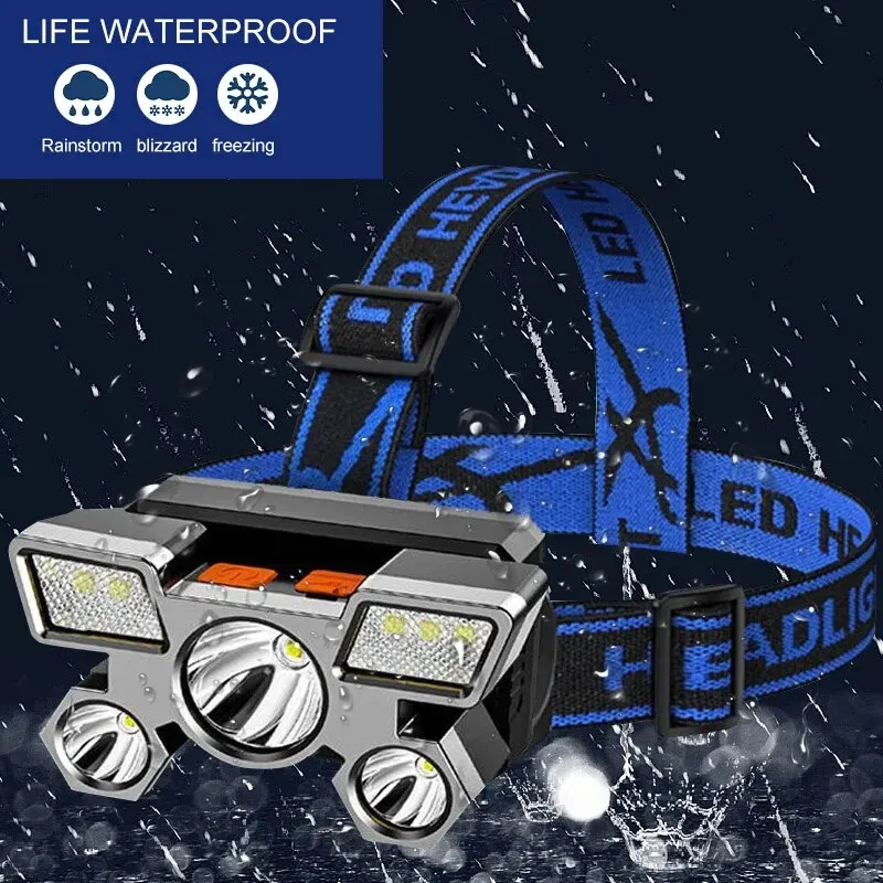 ไฟฉาย LED 5 ดวงแบบชาร์จไฟได้พร - Led Headlight Bulbs บทวิจารณ์และราคา