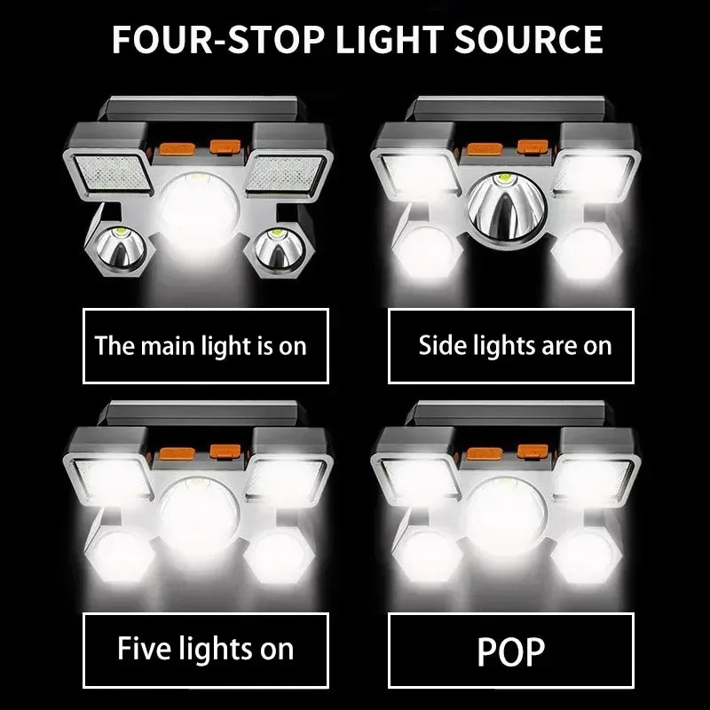 ไฟฉาย LED 5 ดวงแบบชาร์จไฟได้พร - Led Headlight Bulbs บทวิจารณ์และราคา